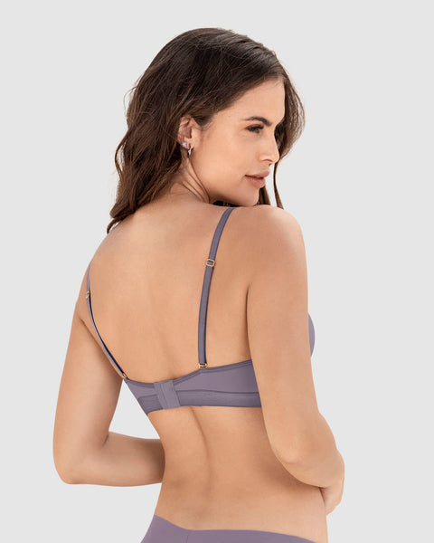 Brasier cómodo sin varilla ni realce Essential Day Bra#color_707-morado