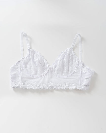 Bustier Siempre Sexy en encaje elástico#color_000-blanco