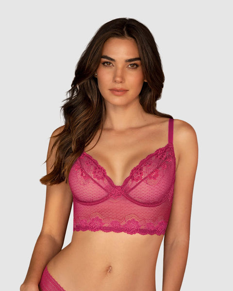 Bustier Siempre Sexy en encaje elástico#color_957-fucsia