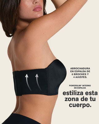 Brasier strapless Antigravedad - Máximo soporte - No se cae#color_c01-estampado-puntos