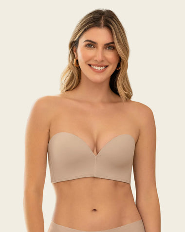 Brasier strapless Antigravedad Nueva Edición - Máximo soporte - No se cae#color_802-cafe-claro