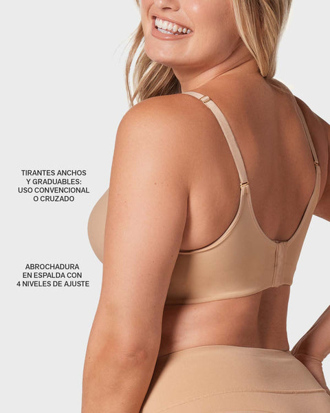 Brasier de buen cubrimiento en escote y espalda#color_801-cafe-medio