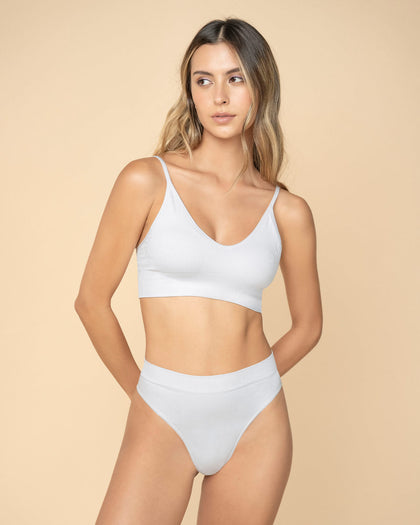 Top en tecnología seamless con textura acanalada Natural Comfort#color_000-blanco
