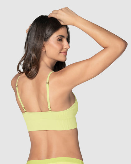 Top en tecnología seamless con textura acanalada Natural Comfort#color_b48-amarillo-neon