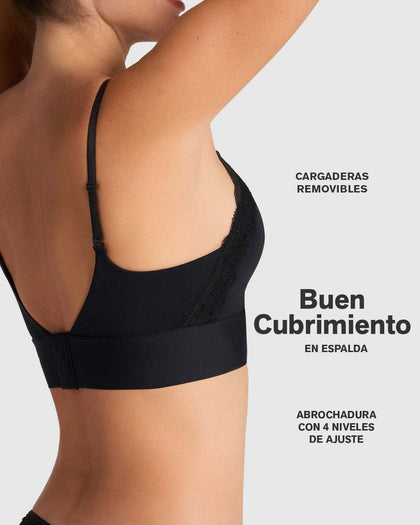 Bralette cómodo y suave con buen cubrimiento en espalda#color_700-negro