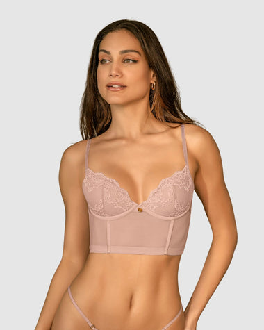 Bustier en SmartLace® con transparencias en la base y espalda#color_a22-rosa-vieja