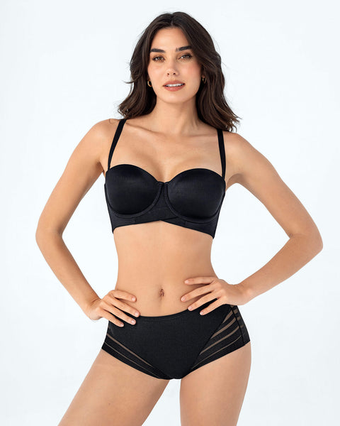 Brasier strapless ideal para busto mediano y grande#color_700-negro