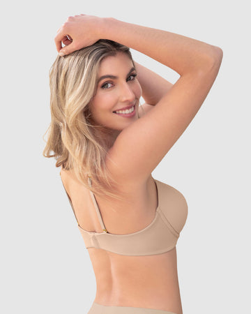 Brasier de realce alto con escote profundo#color_802-cafe-claro