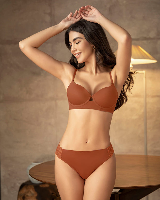Brasier de realce alto con escote profundo