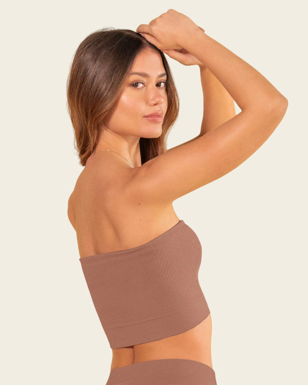 Top strapless sin costuras