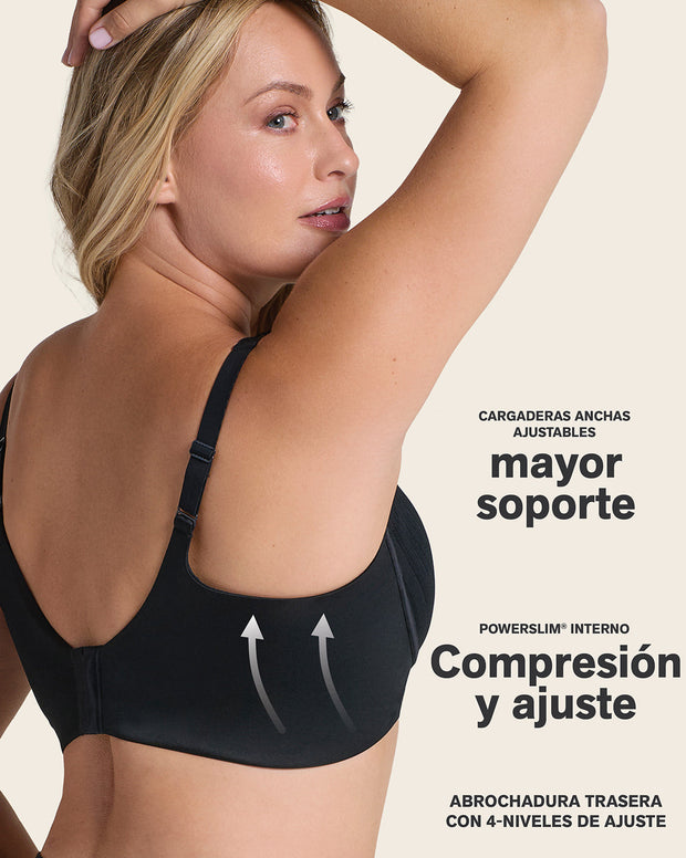 Brasier sin arco, alto cubrimiento en escote y espalda