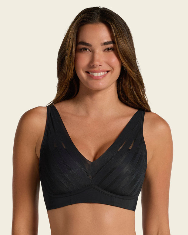 Brasier sin arco, alto cubrimiento en escote y espalda