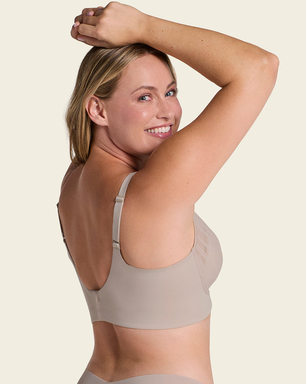 Brasier sin arco, alto cubrimiento en escote y espalda