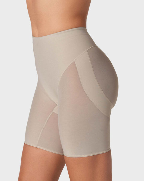 Panty faja tipo short levanta cola de compresión en abdomen#color_802-cafe-claro