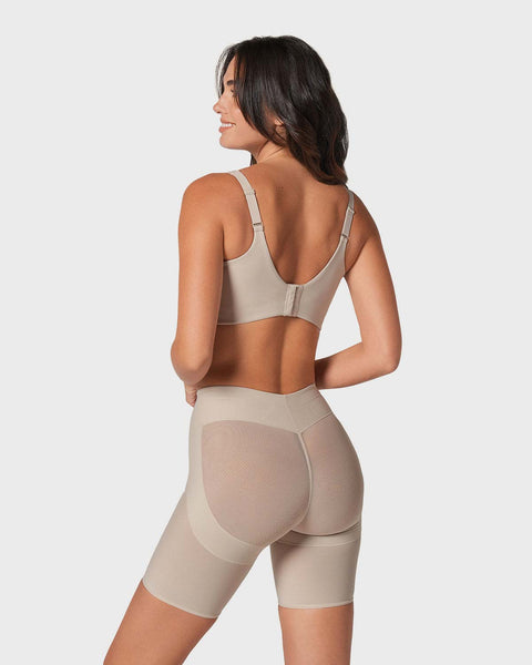Panty faja tipo short levanta cola de compresión en abdomen#color_802-cafe-claro