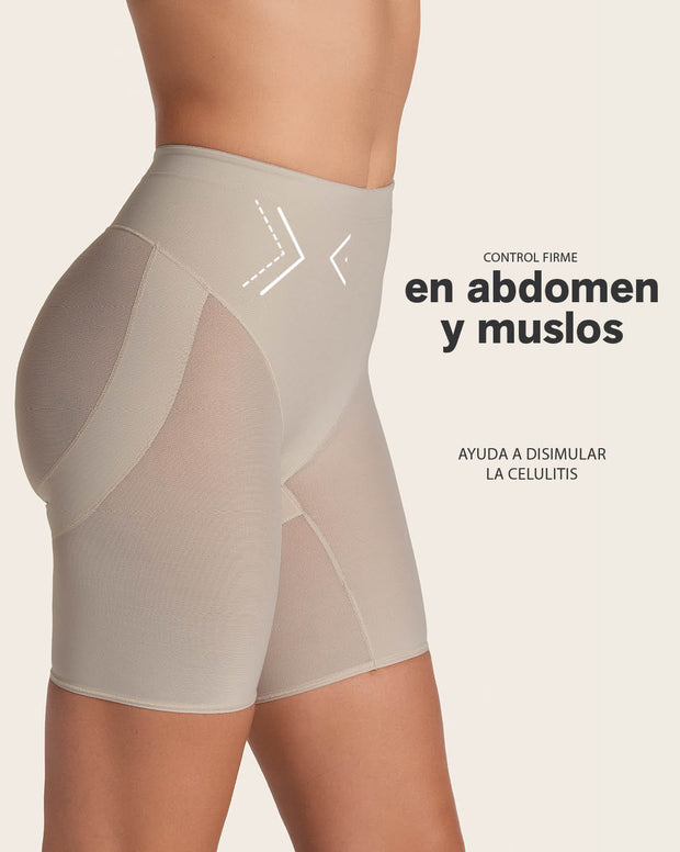 Faja pantalón tipo short levanta glúteos de control en abdomen