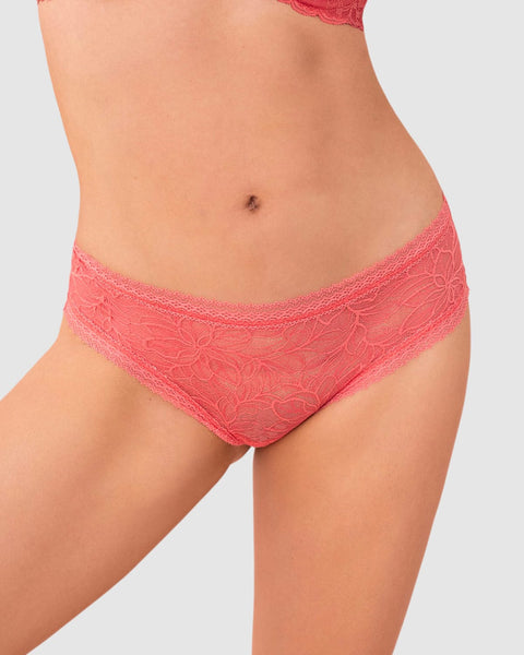 Panty cachetero en Smartlace® floral#color_356-coral