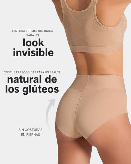 Panty hípster tiro alto de compresión fuerte de abdomen#color_382-vino