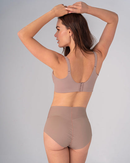 Panty hípster tiro alto de compresión fuerte de abdomen#color_281-rosa-palido