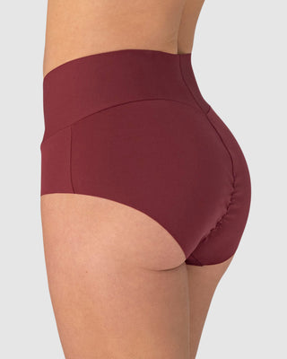 Panty hípster tiro alto de compresión fuerte de abdomen#color_382-vino