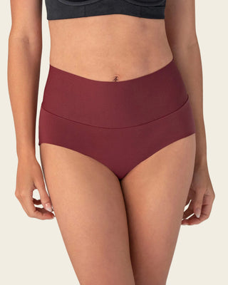 Panty hípster tiro alto de compresión fuerte de abdomen#color_382-vino