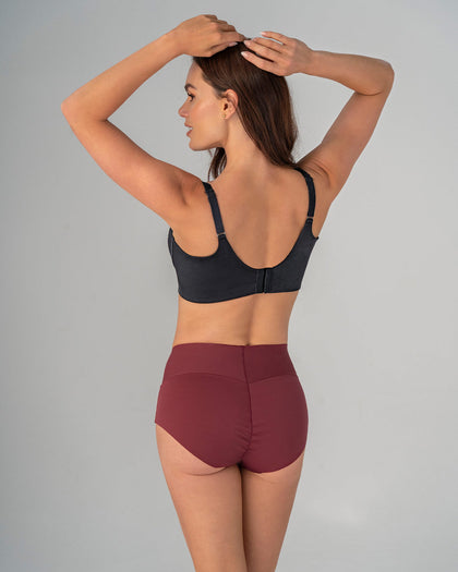 Panty hípster tiro alto de compresión fuerte de abdomen#color_382-vino