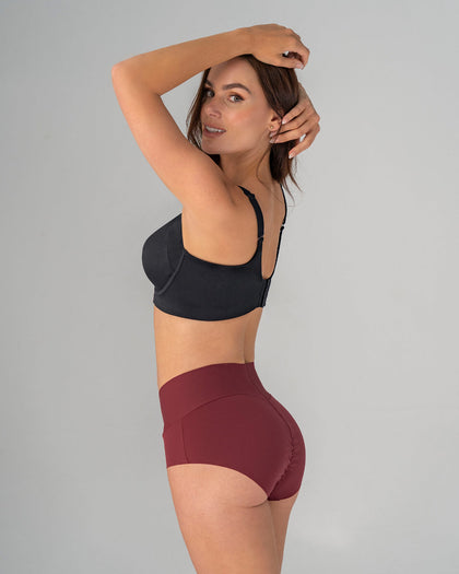 Panty hípster tiro alto de compresión fuerte de abdomen#color_382-vino