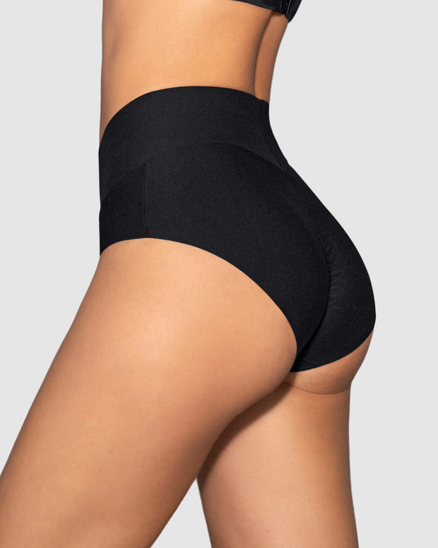 Panty hípster tiro alto de compresión fuerte de abdomen