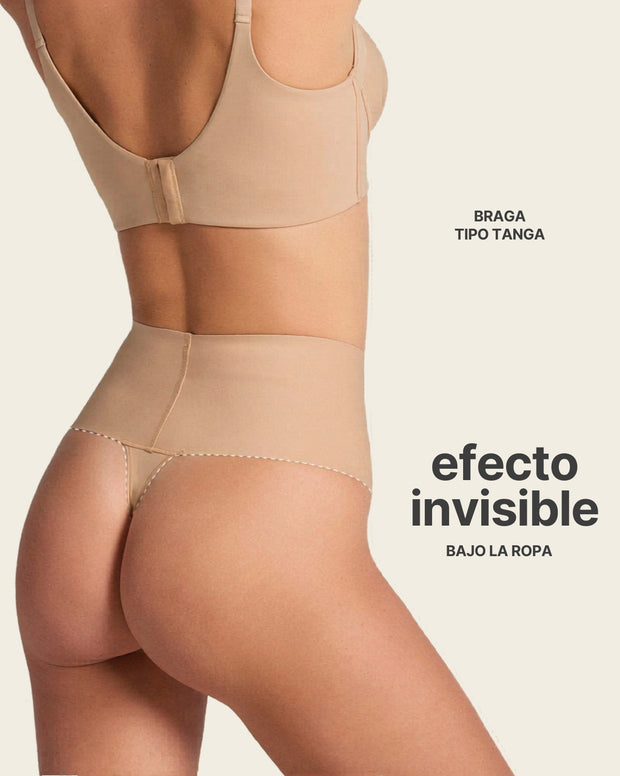 Panty faja brasilera con fajón ancho de compresión fuerte tiro alto