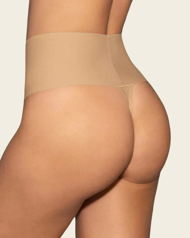 Faja pantalón brasilera con fajón ancho de compresión fuerte tiro alto