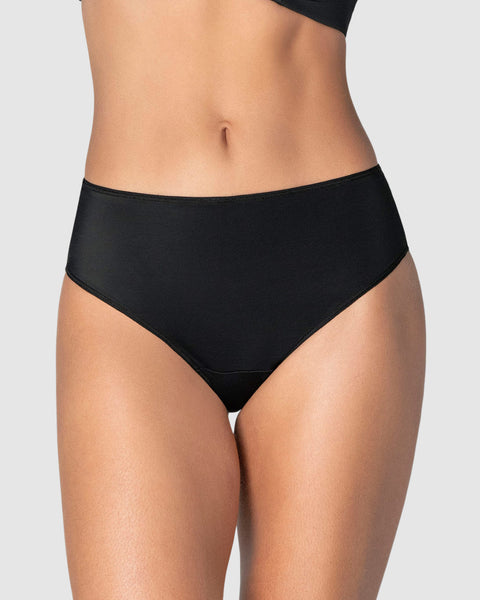 Panty clásico alto en pierna con compresión moderada en el abdomen