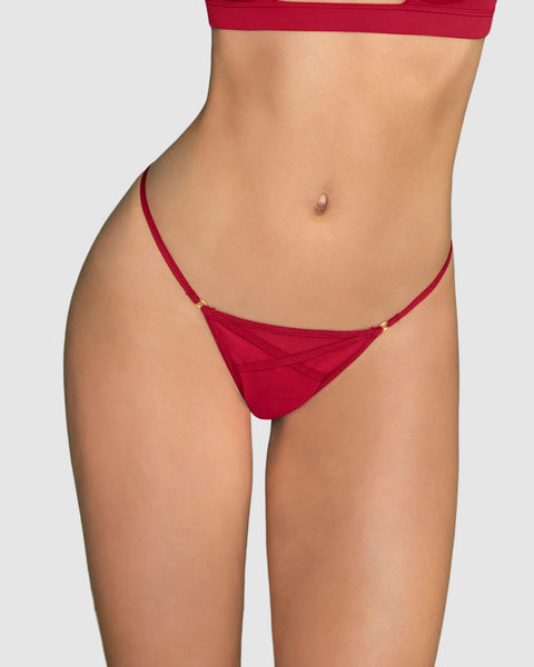 Tanga brasilera con detalles en SmartLace®#color_309-rojo