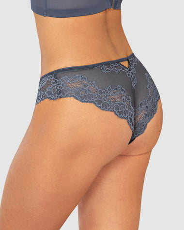 Panty cachetero en encaje y tul increíblemente sexy#color_554-azul-medio