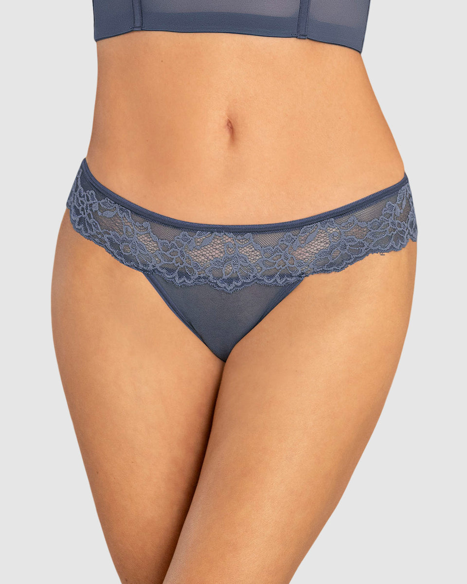 Panty cachetero en encaje y tul increíblemente sexy