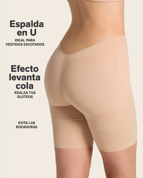Short de compresión efecto invisible espalda en U#color_801-cafe-medio