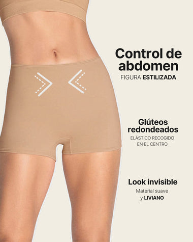 Bóxer corto de compresión fuerte de abdomen#color_801-cafe-medio