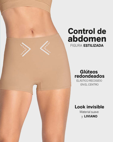 Bóxer corto de compresión fuerte de abdomen#color_801-cafe-medio