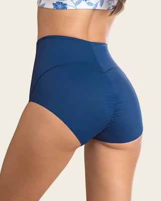 Panty clásico de compresión, tiro extra alto#color_546-azul-oscuro