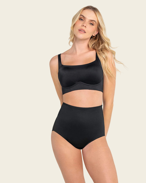 Panty clásico de compresión fuerte, tiro extra alto