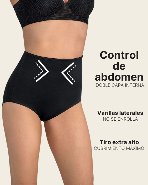 Panty clásico de compresión fuerte, tiro extra alto