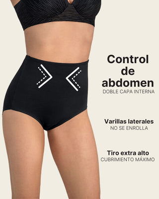 Panty clásico de compresión, tiro extra alto#color_546-azul-oscuro