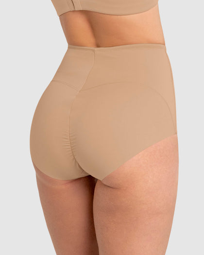 Panty clásico de compresión fuerte, tiro extra alto#color_801-cafe-medio
