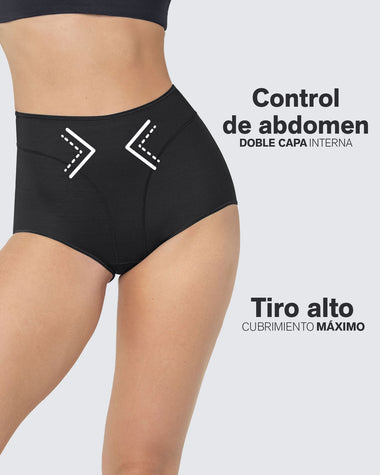 Panty clásico de compresión y tiro alto#color_700-negro