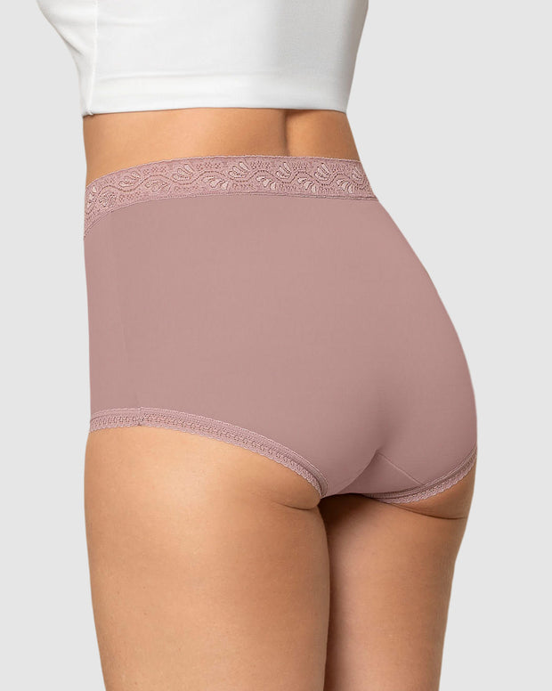 Paquete x 3 panties clásicos con toques de encaje
