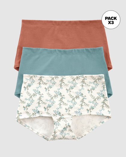 Paquete x 3 bóxers cortos con algodón elástico#color_s37-estampado-verde-azul-terracota