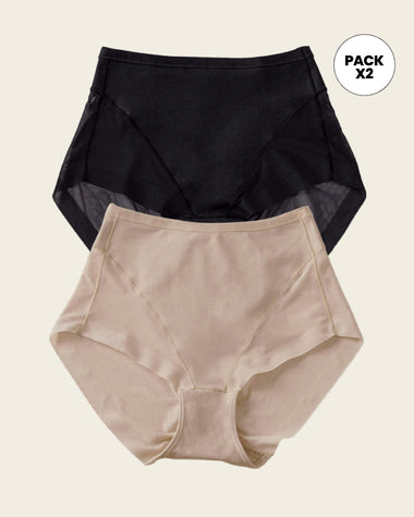 Paquete x 2 panty clásico invisible con tul#color_s03-surtido