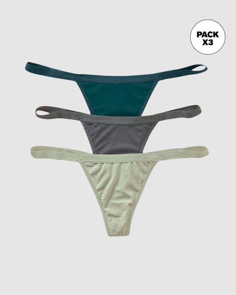 Paquete x 3 tangas brasileras de tiro bajo#color_s50-verde-claro-estampado-verde-gris