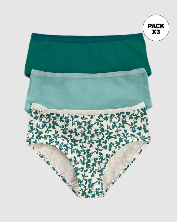 Paquete x 3 panty clásico de máxima comodidad y frescura