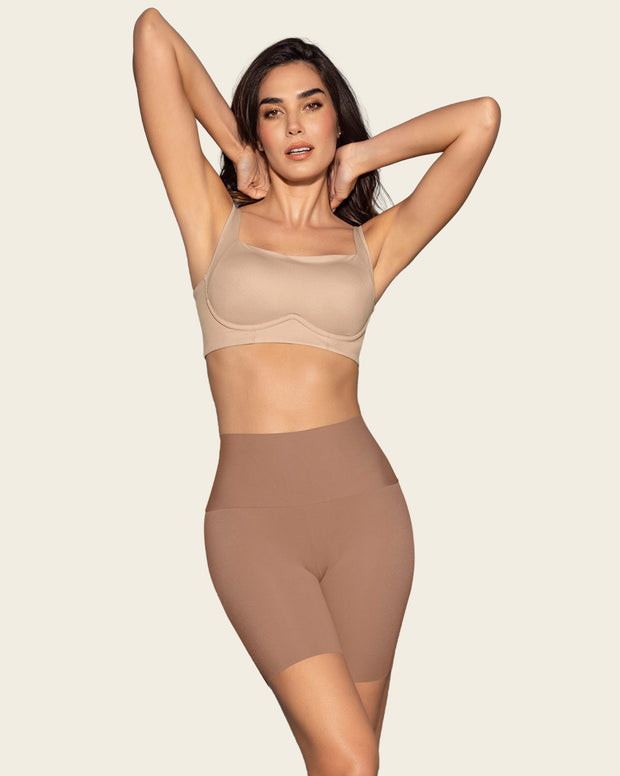 Paquete x 2 shorts de control moderado aspecto invisible con fajón antideslizante