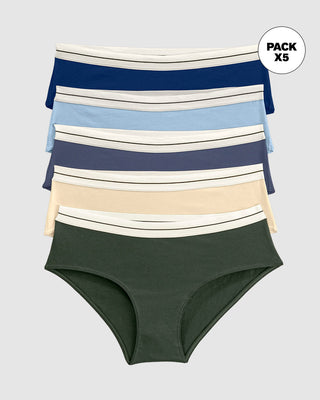 Paquete x 5 panties estilo hípster#color_s19-marfil-verde-azul-azul-grisaceo-azul-claro
